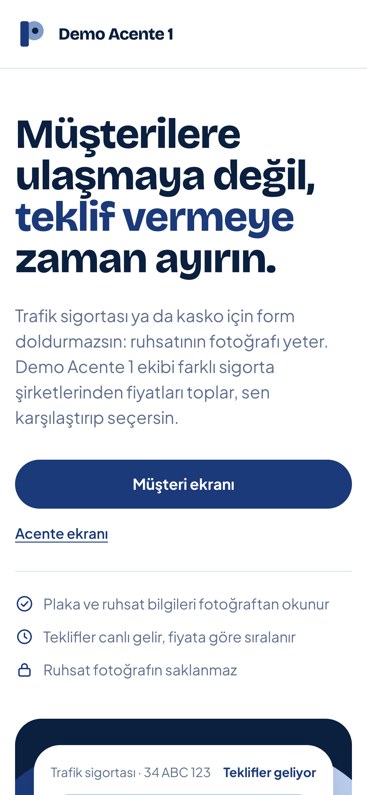 Polche agency landing page on mobile