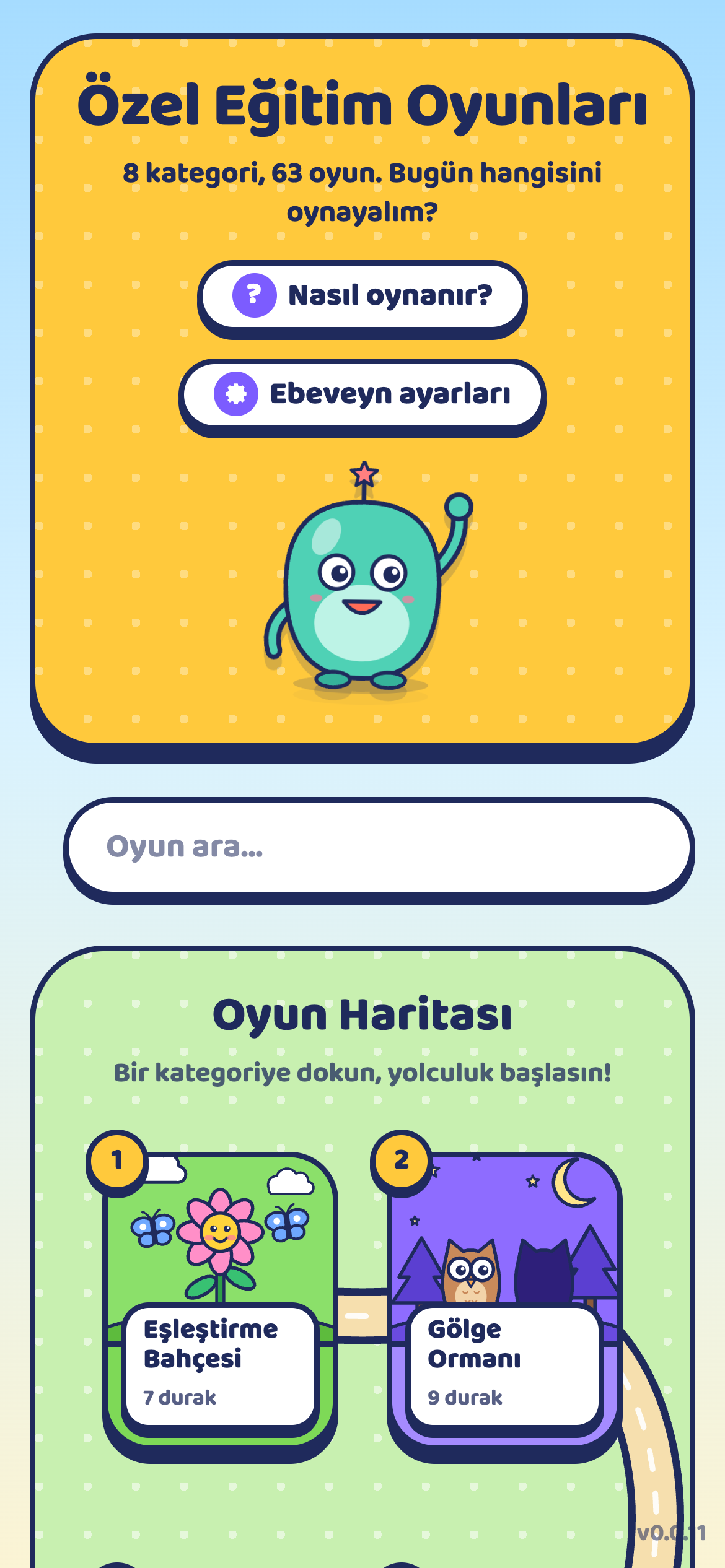 Egelişim home screen on a phone